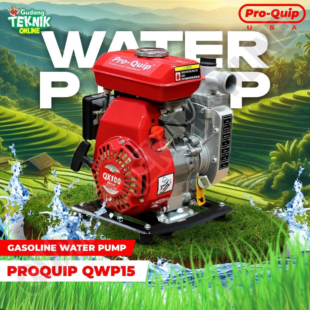 SPESIAL PROMO CUCI GUDANG Water Pump 1.5" QWP15 PROQUIP / Mesin Waterpump Alkon Pompa Sedot Air Irig