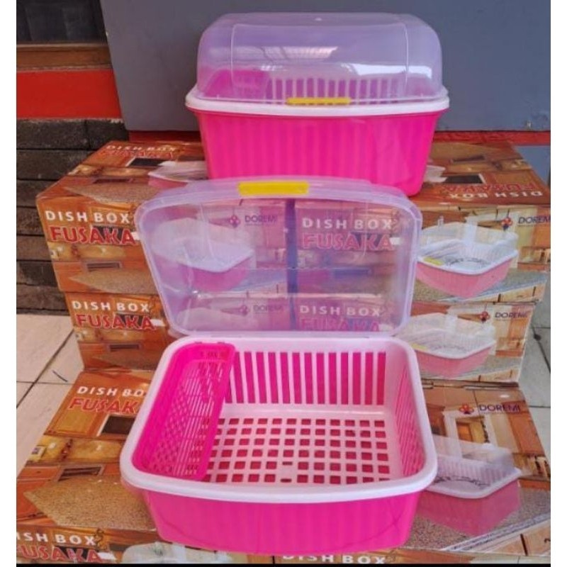 Rak Piring Plastik Dapur Dengan Tutup Gelas Mangkok Sendok Garpu
