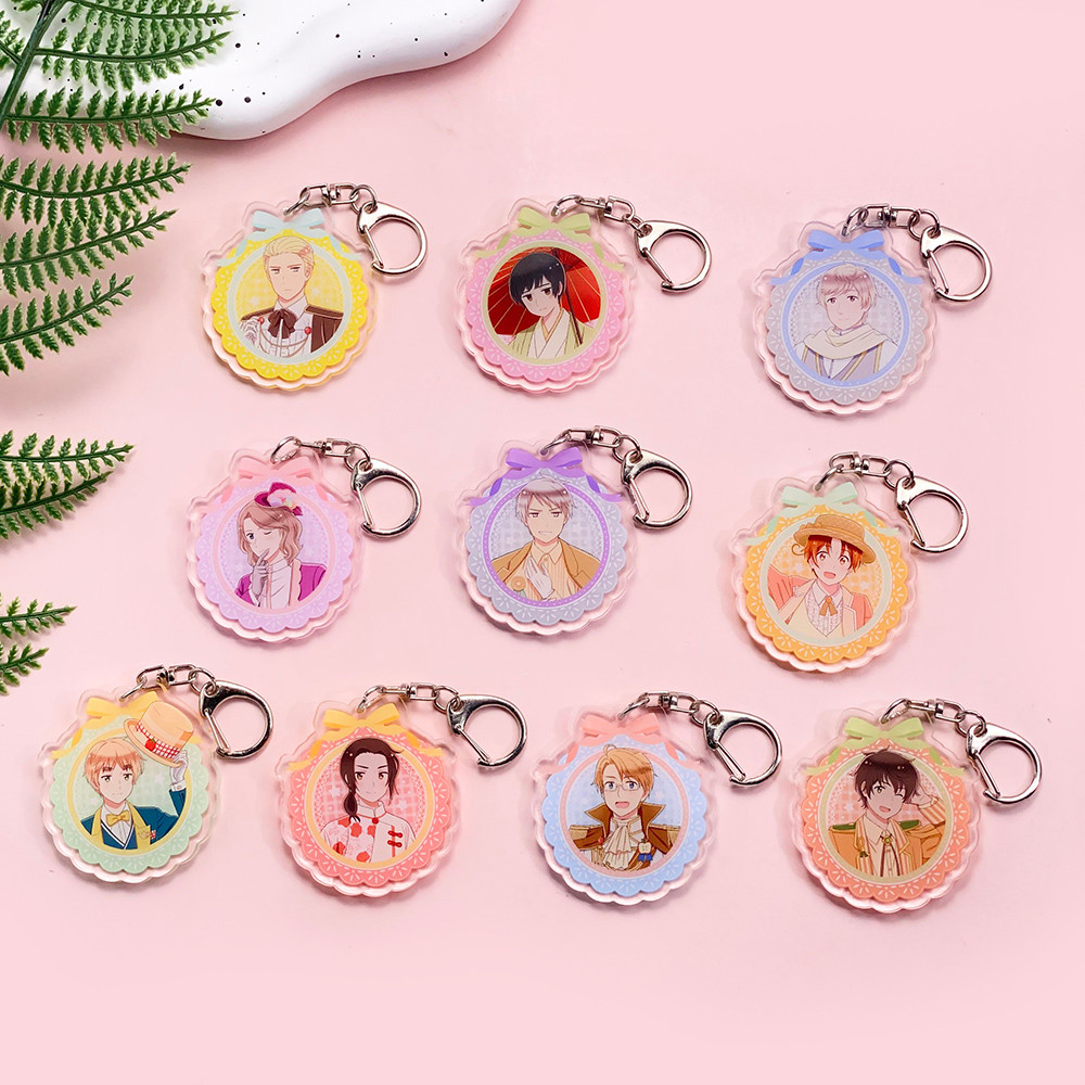 Anime Characters Hetalia Acrylic Keychain Accessories Popular Classic Bag Charms Backpack Pendant Ke
