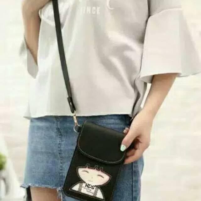 Tas selempang hp - tas murah anak - tas anak remaja(POCKET DORA) - pink