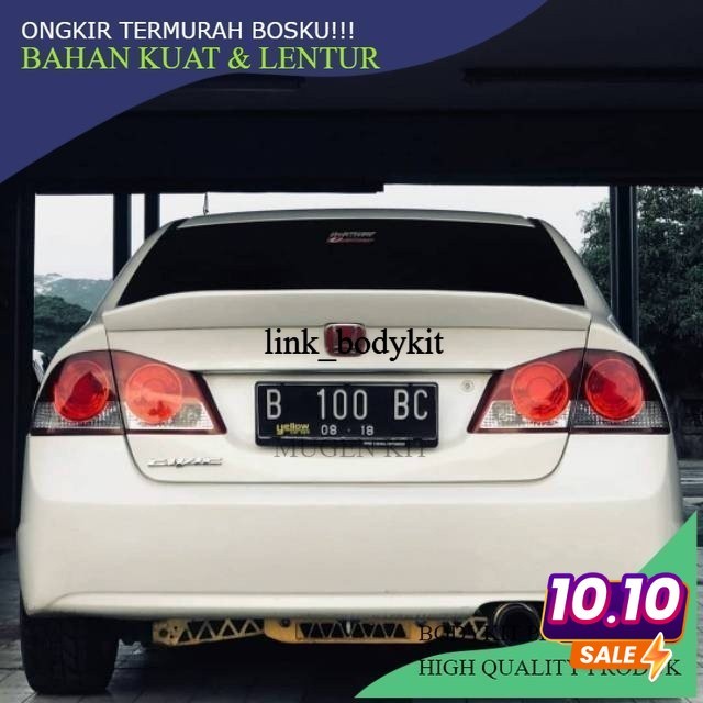 Aksesoris Mobil Ducktail Honda Civic Fd Kualitas Grade A Kuat-Tebal-Lentur