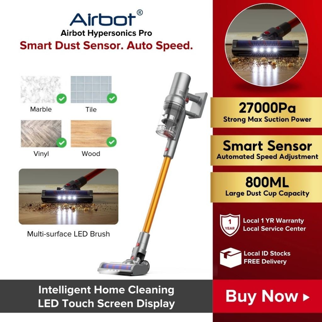 Airbot Hypersonics Pro Cordless Vacuum Cleaner Penyedot Debu Cerdas Vacum CleanerCOD
