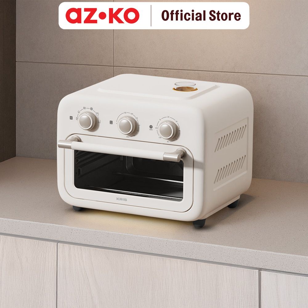 AZKO Kris 12 ltr Steam Air Fryer Oven - Putih Fryer Oven Panggang Fryer Oven Alat Masak Elektrik