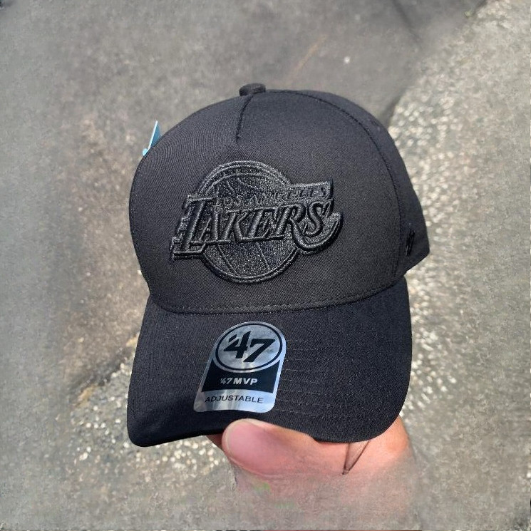 Best Seller Topi Basseball Logo Bordir LAKERS Full Black COD 47 Brand