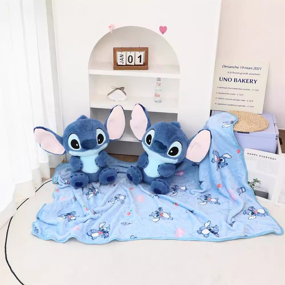 Cartoon pillow blanket doll nap blanket sofa blanket thickened blanket air conditioner blanket porta