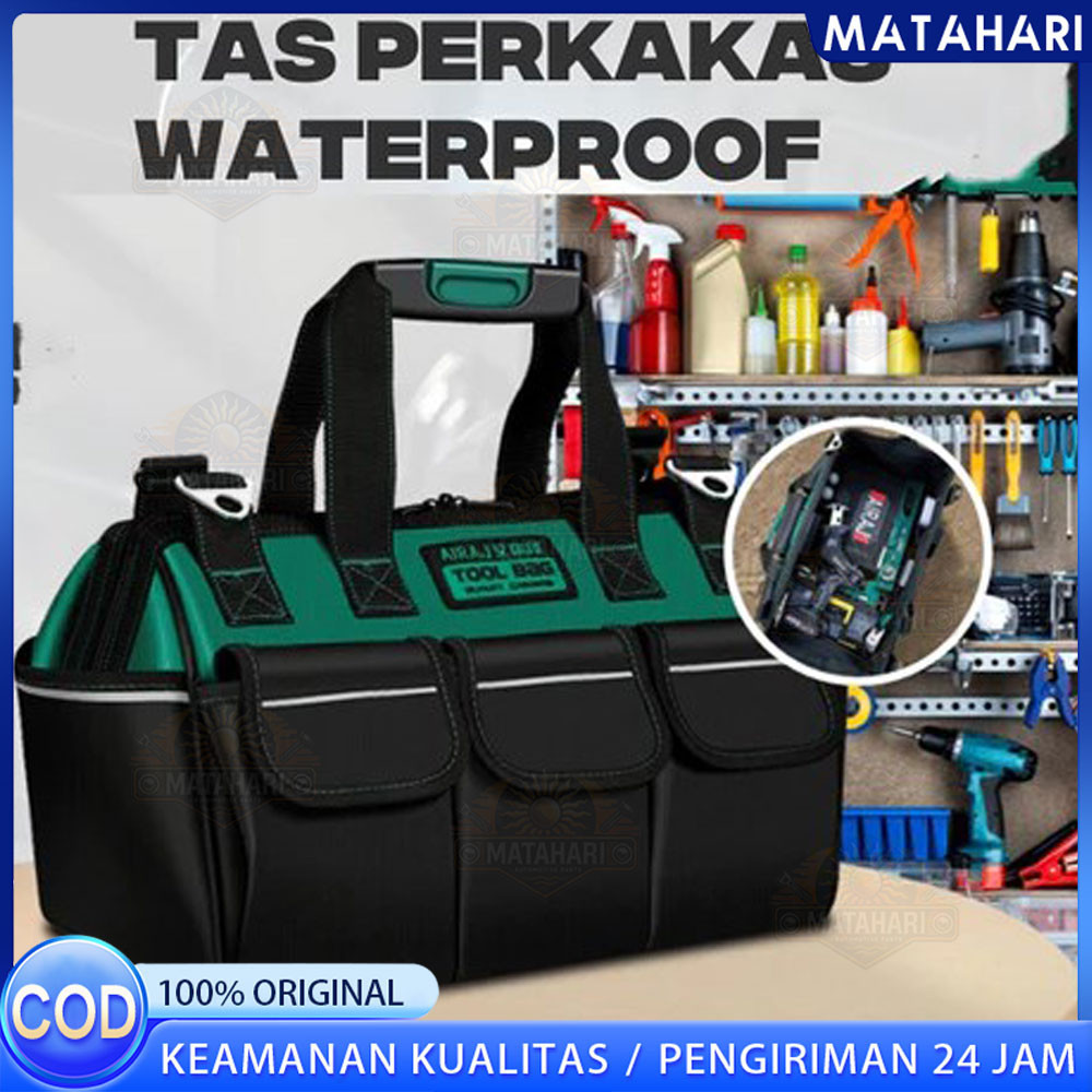 WOLDANSHOP Tool Bag 13 - 20 Inch Kain Oxford Tebal Tas Alat Perkakas Kuat Tas Perkakas Toolkit Toolb