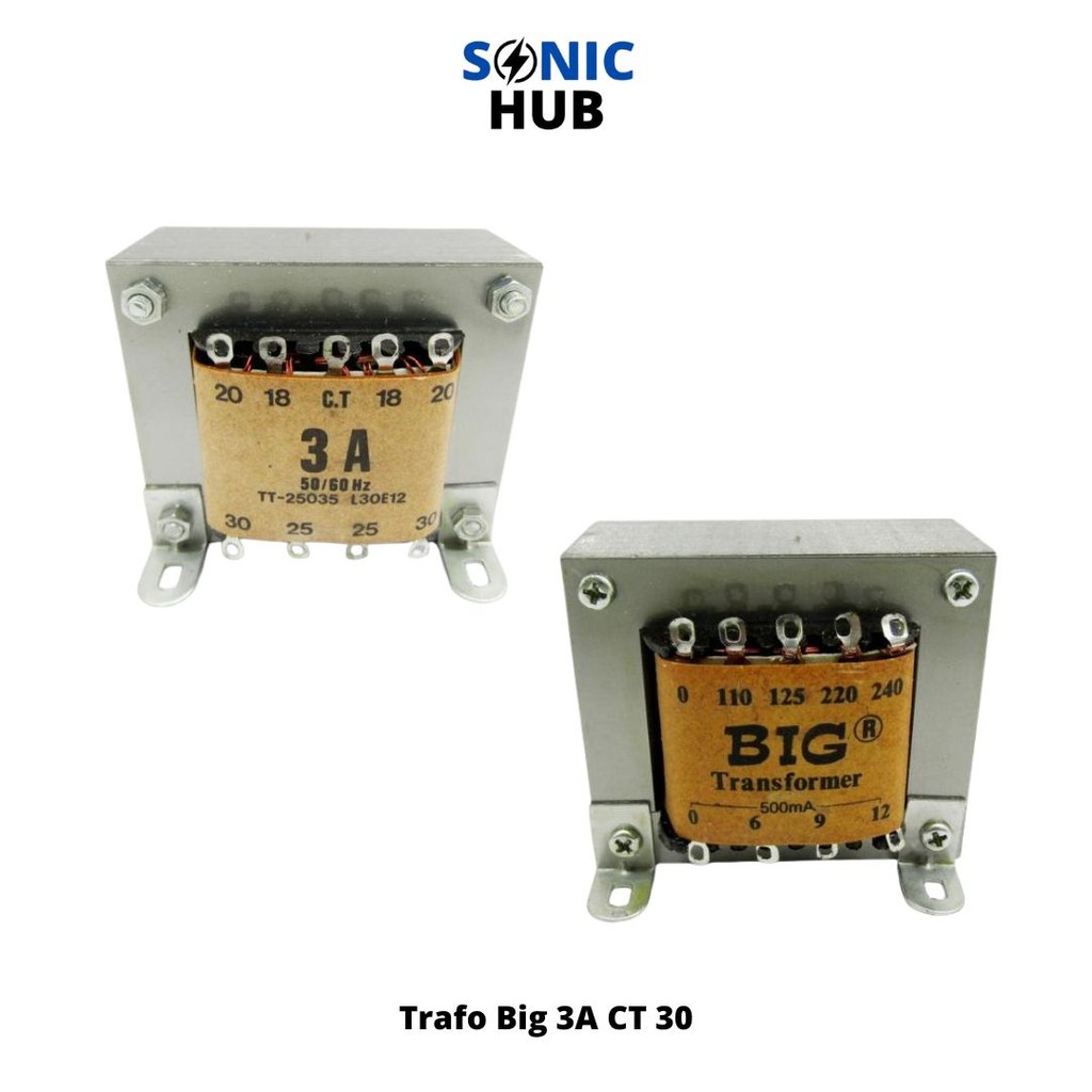 Trafo BIG 3A CT 30V – Transformator Sanlin Murni Tembaga | Travo CT 30 Volt 3A Full Copper | Power S