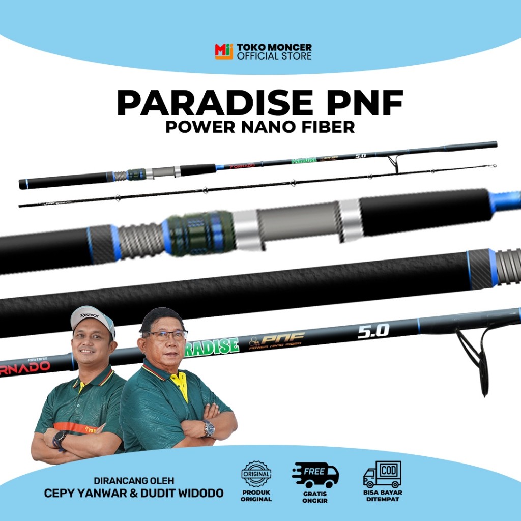 BERGU_IDJoran Pancing Paradise II PNF Full EVA - Power Nano Fiber Kuat, Ring Presisi, Reel Seat Stab