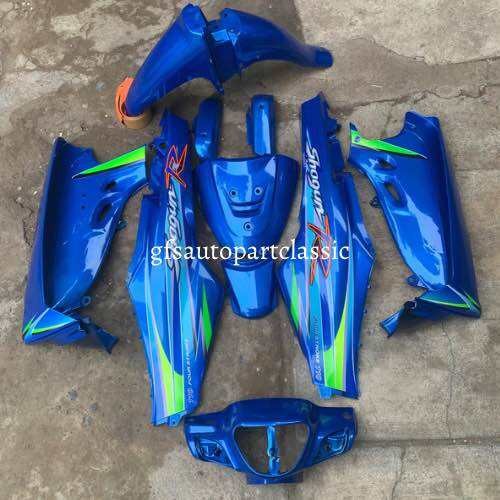 Body set halus suzuki shogun 110 r biru set striping