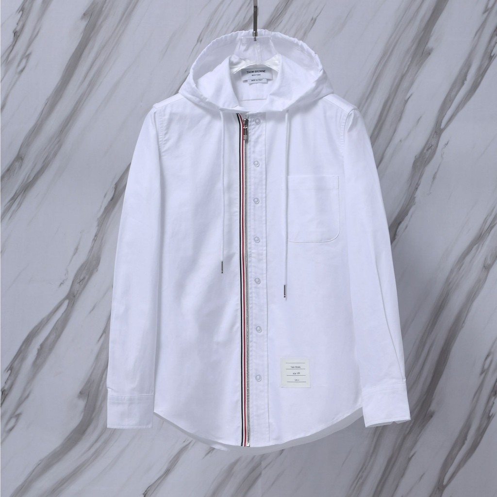 962#THOM B/TB Jaket Kardigan Oxford Berkerudung Ritsleting Baru Oxford Unisex