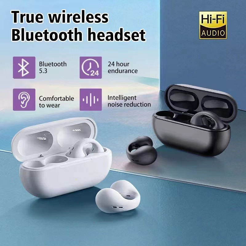 【COD】Earphone T7500 Bluetooth Konduksi Tulang Anting-Anting Headphone Nirkabel Headset Tahan Air TWS