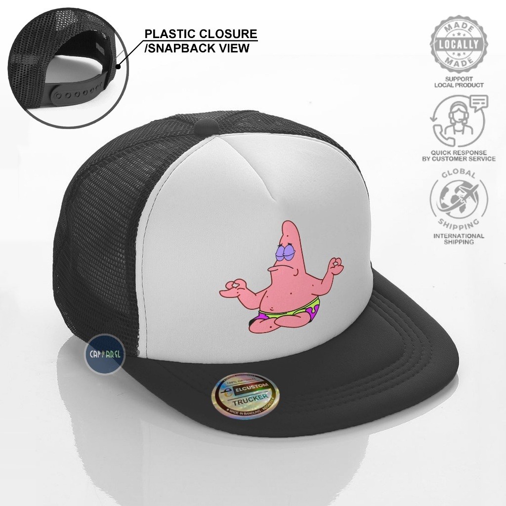 SB - Spongebob Snapback /Topi Snapback Pria /Topi Trucker Jaring /Topi Distro Skena Outfit /Topi Cow