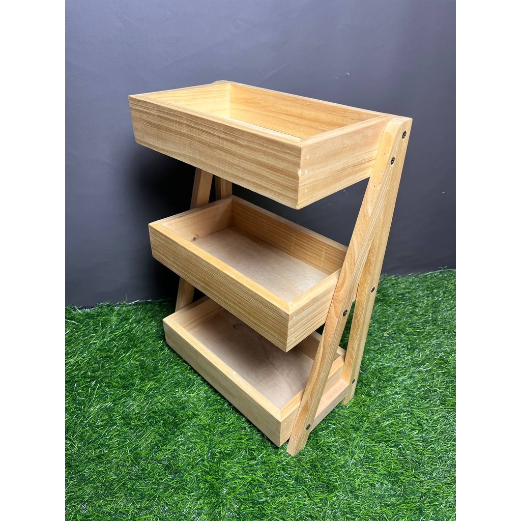 Rak bumbu dapur | rak serbaguna | rak portable | rak susun | rak susun 3 | rak kayu | rak estetik | 