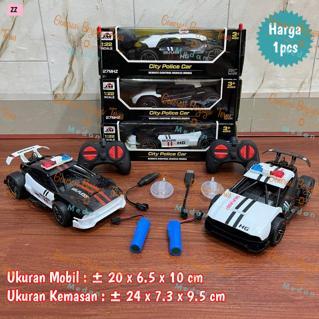 Mainan Anak Mobil RC City Police F1 Remote Control Polisi Mobil RC Polisi Asap