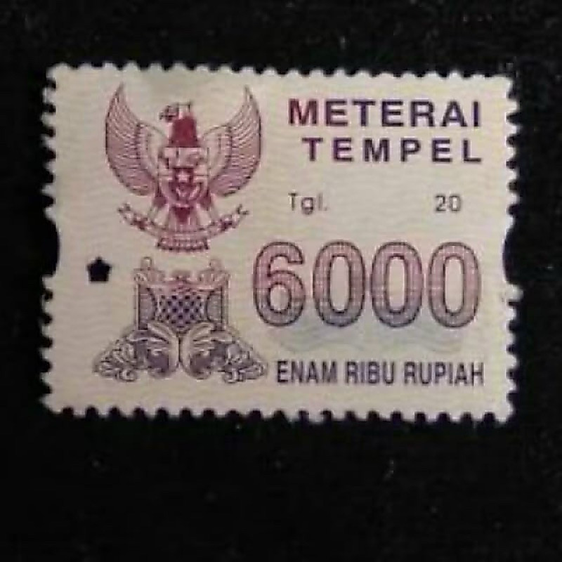 MTR3 MATERAI 6000 RUPIAH TAHUN 2003-2005 ORIGINAL KOLEKSIAN