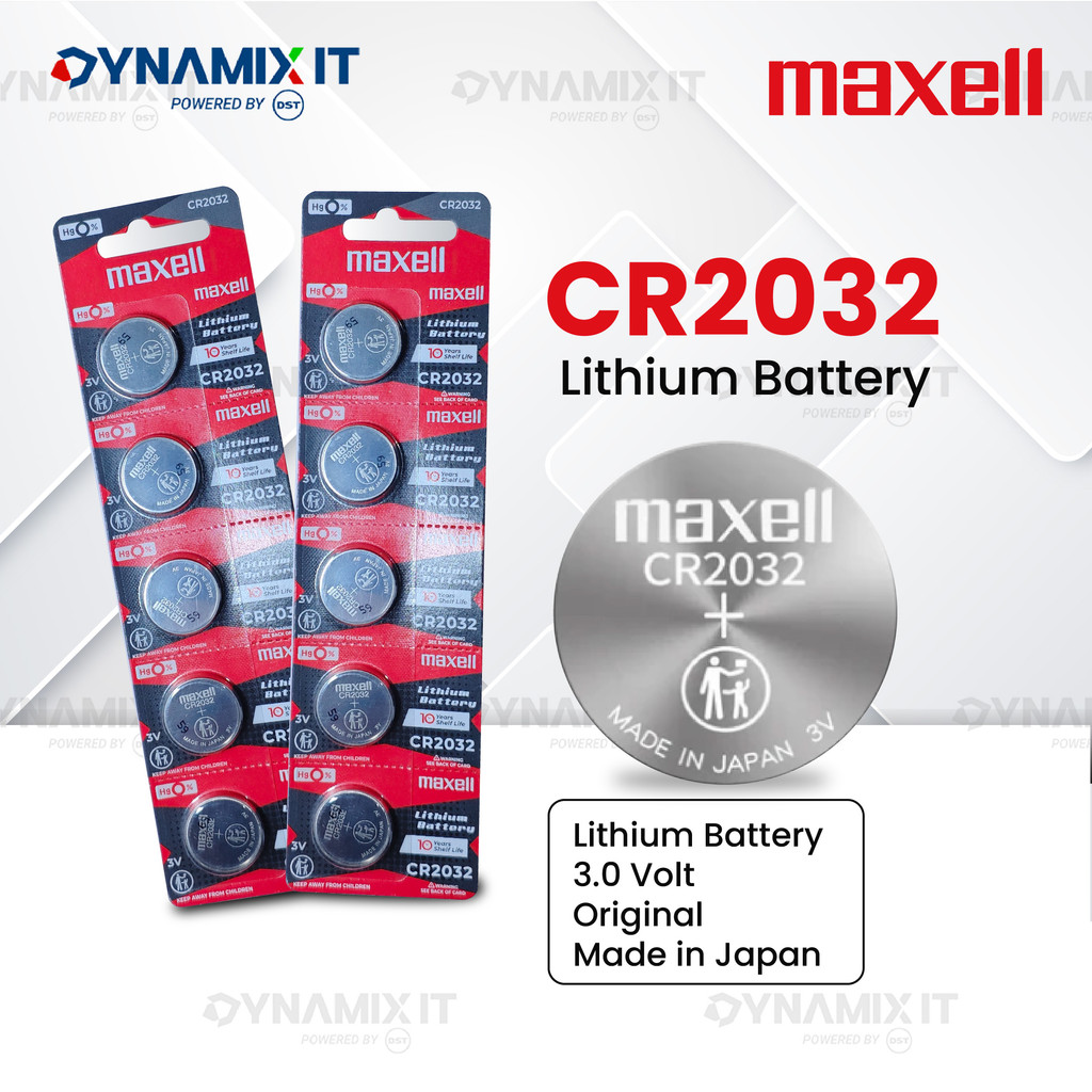 Baterai Lithium Maxell CR 2032 CR2032 Battery CMOS