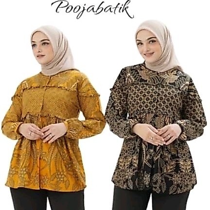 KUSUMA BLOUS ATASAN WANITA BATIK KERJA BATIK MODERN BATIK KANTOR BATIK KEKINIAN BATIK WANITA CANTIK