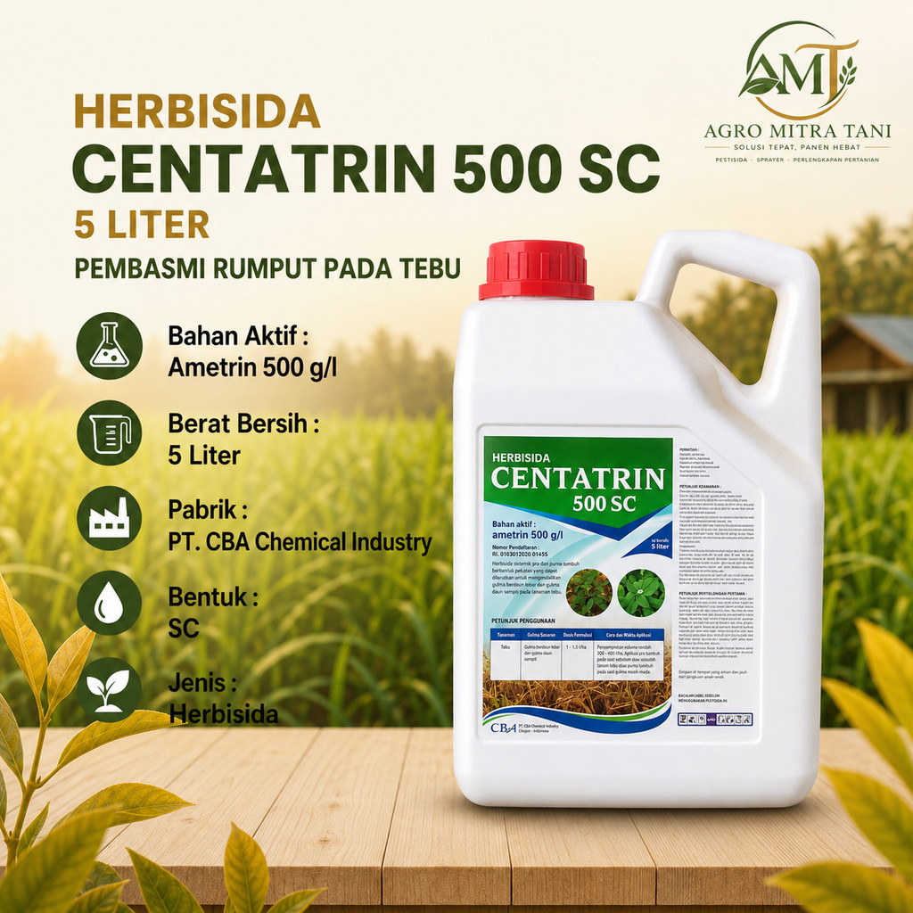 HERBISIDA CENTATRIN 500 SC 5 LITER PEMBASMI RUMPUT PADA TEBU
