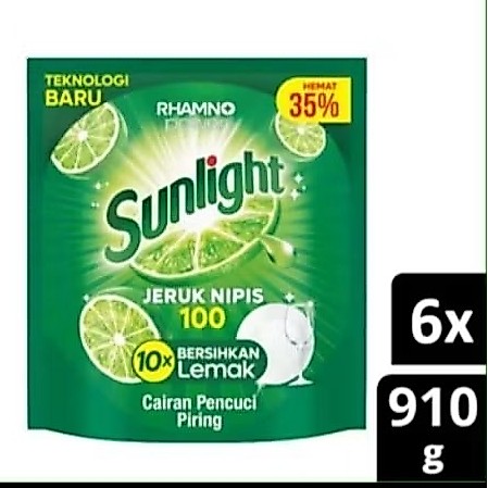 sunlight sabun cuci piring 910 ml 1 karton isi 6pcs
