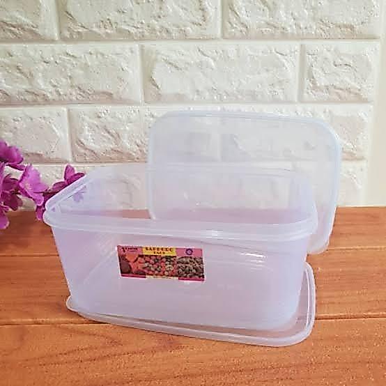 Sapporo Pack 1700ML Sealware Kecil Murah Segi Kotak Bening Transparan Plastik Tebal Murah Tahan Pana