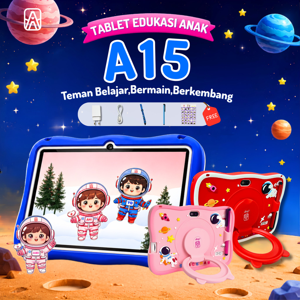 Amiyo tab study kids tablet anak A15 astronout version   Tablet Astronout IPS Screen  Edukasiasi