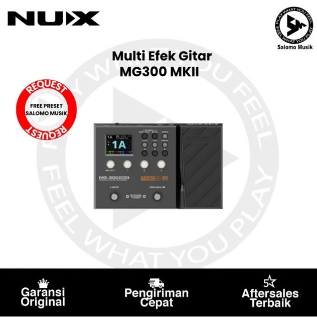 Multi Efek Guitar Pedal Nux MG300 MKII Guitar Modelling Processor Original