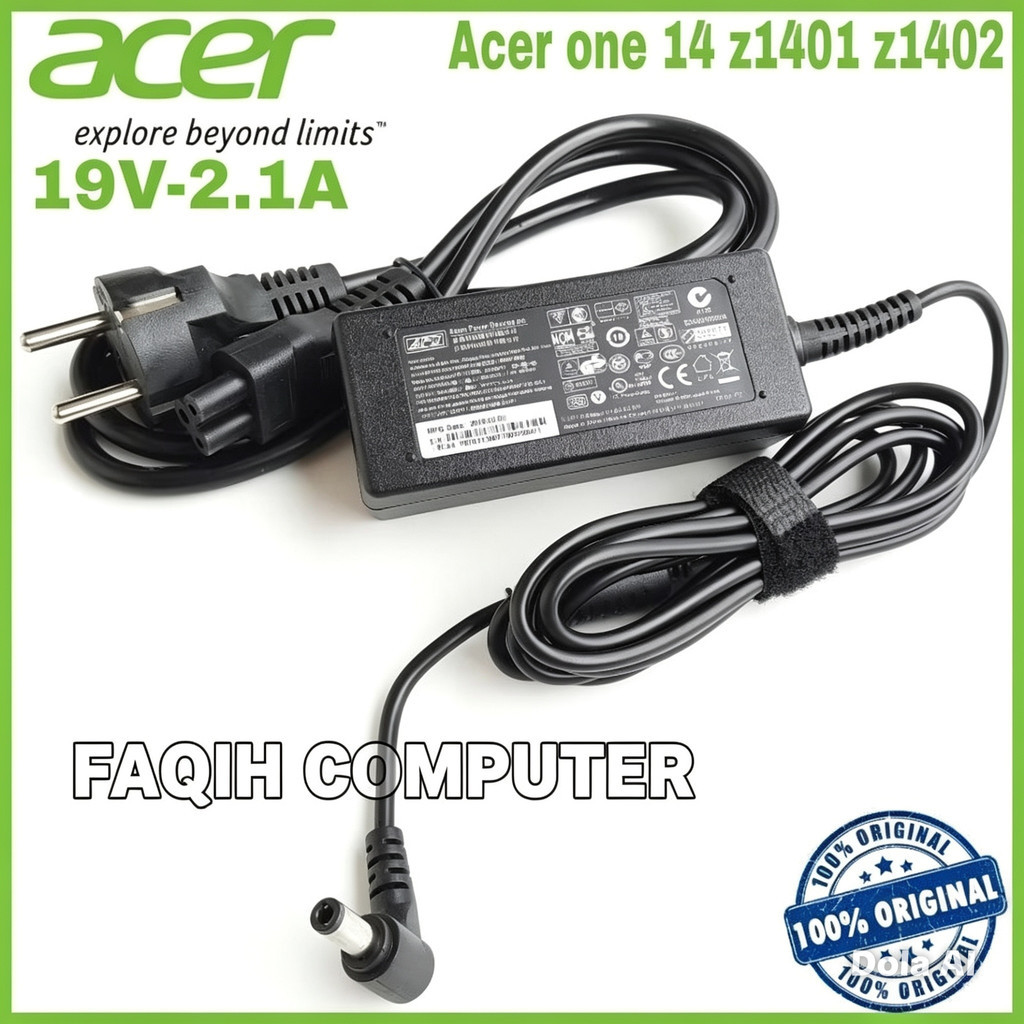 (Orion best) Adaptor Charger Casan Laptop Acer One 14 Z1401 Z1402 - 19V 2.1A Original
