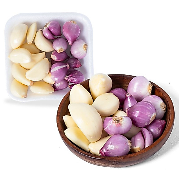 KIRIM INSTAN Paket Bawang Merah & bawang putih kupas 200 gr || SI JAGO BUAH DAN SAYUR