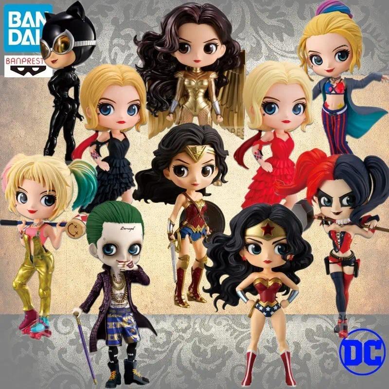 Authentic Bandai Banpresto Qposket DC Heroes Series Figure - Harley Quinn Joker Wonder Woman Superma