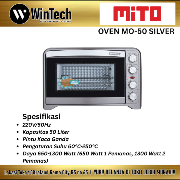 PROMO MITO OVEN PRIME MITO 50L (MO-50 SILVER)