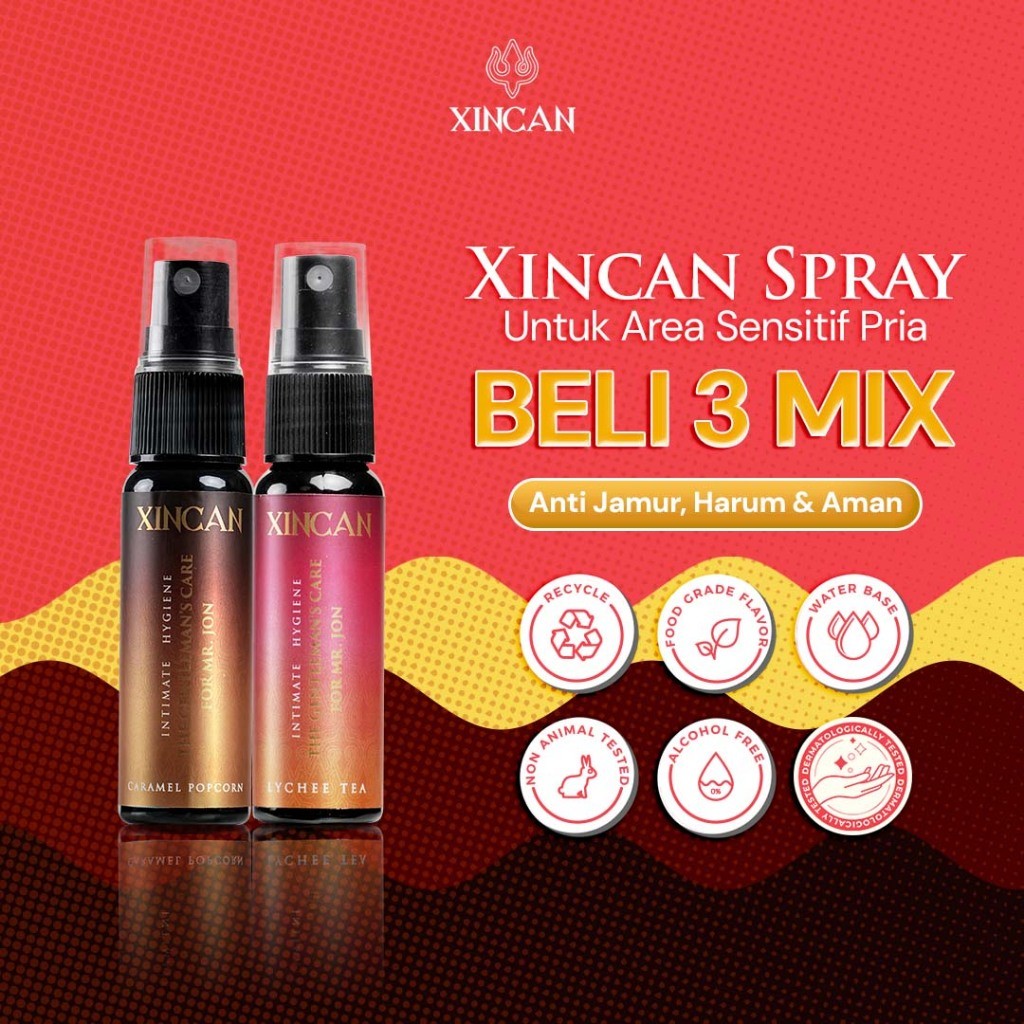 Xincan Spray Dapat 2 Perlindungan Anti Bacterial Perawatan Tubuh Pria
