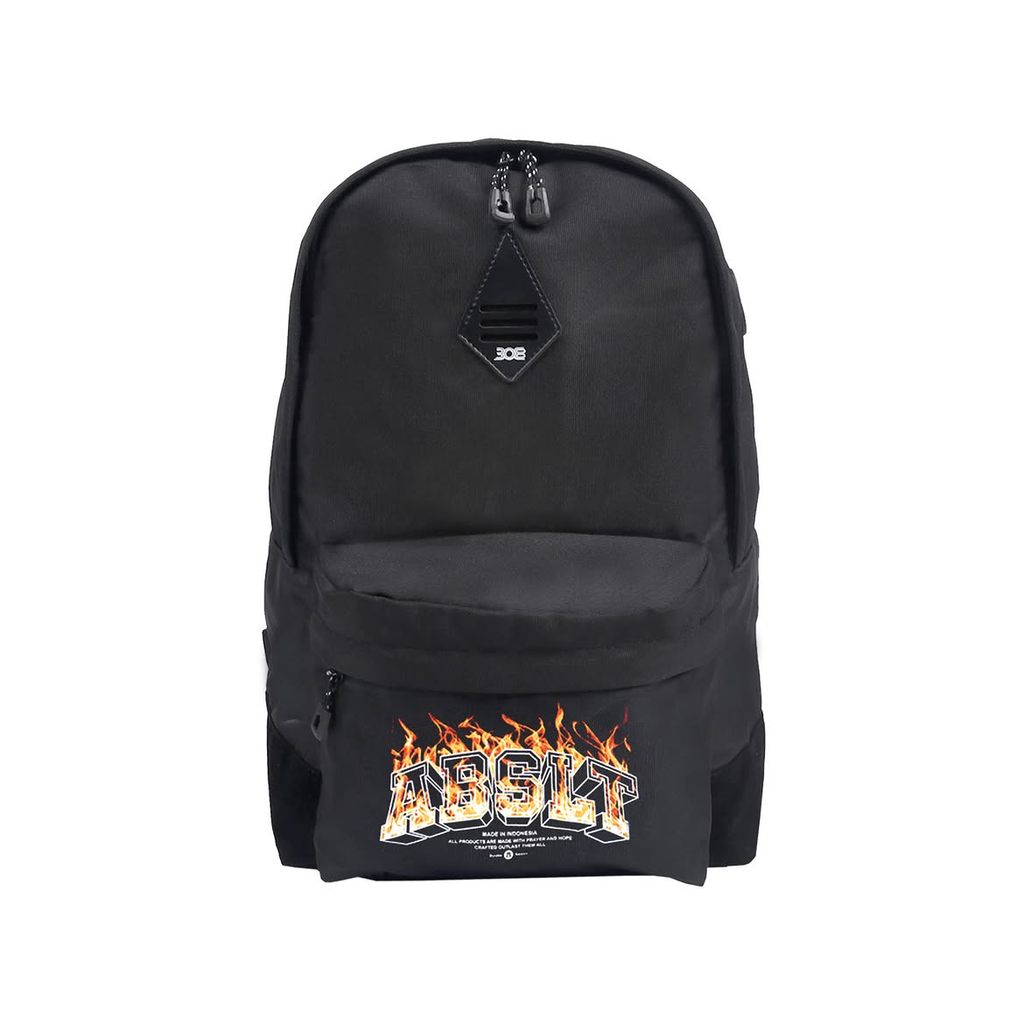 308 Absltunscrd - BACKPACK / TAS RANSEL BAG LAPTOP ABSLT ORANGE FIRE - BLACK