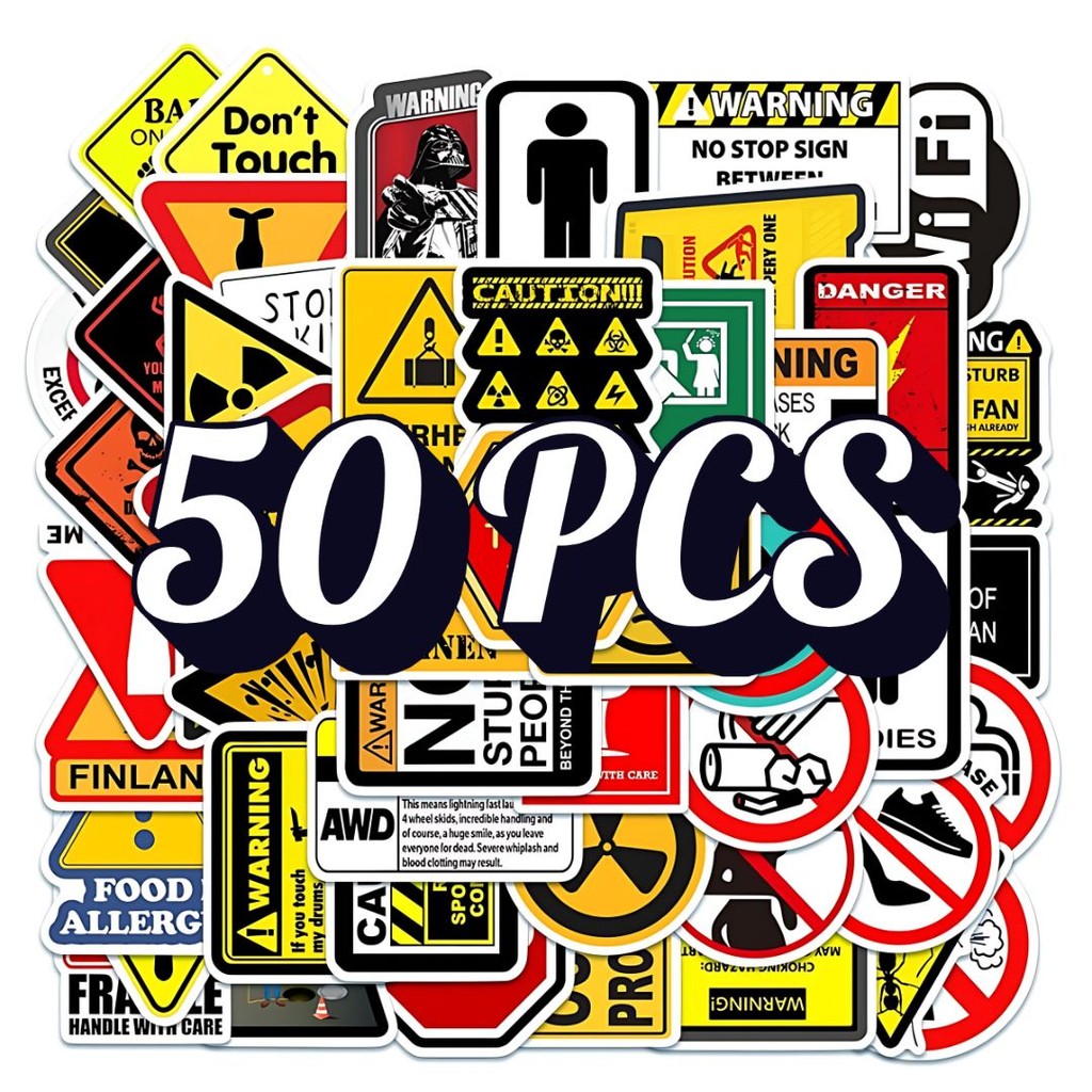 

Stiker Tanda Peringatan & Larangan Logo – Hot Style, Waterproof Anti Air, Untuk Motor Helm Laptop HP Botol Minum Koper Buku Journal