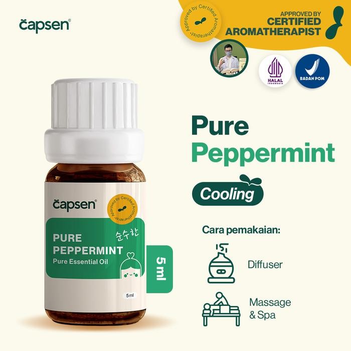 CAPSEN Pure Peppermint Essential Oil Aromatherapy Minyak Esensial - Peppermint 5ml