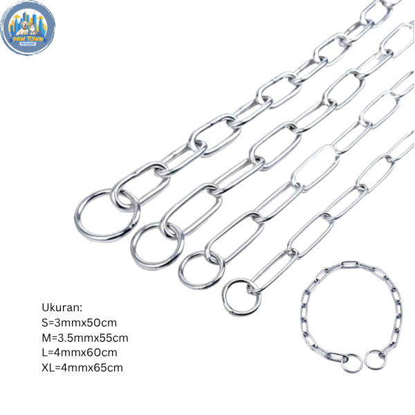KALUNG ANJING RANTAI BESAR - COLLAR ANJING STAINLESS - DOG COLLAR