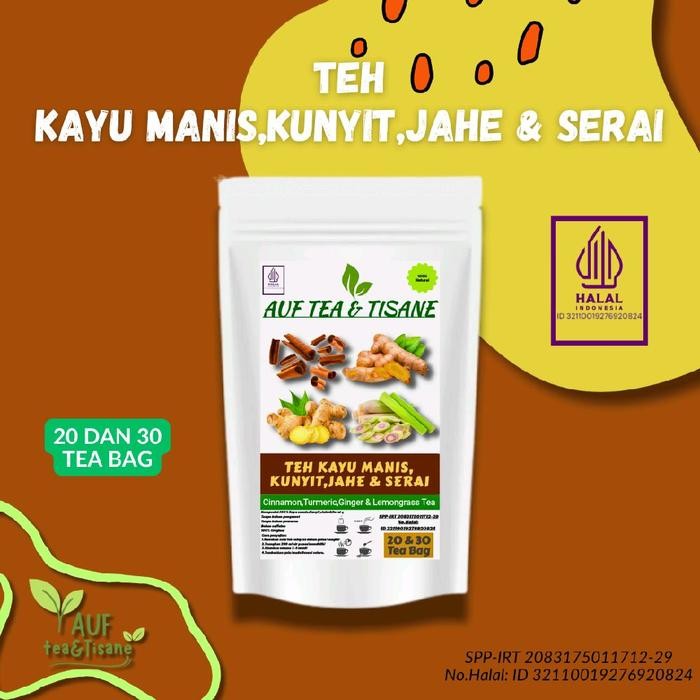 

SALE Teh Kayu Manis,Kunyit,Jahe Dan Serai,Isi 20 Dan 30 Tea Bag(Teh Celup) Minuman Herbal Instan - 30 Tea BagTERLARIS