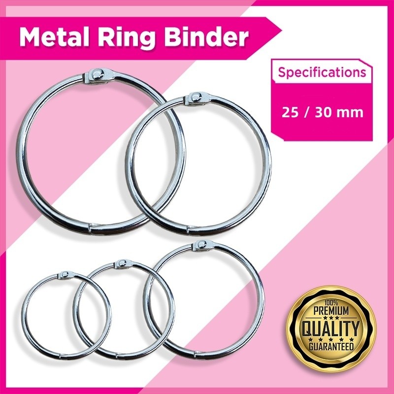 

Ring Binder Metal Binding 25mm / 30mm Ring Binder Buka Tutup Ring Bulat Buat Tas Buku Sampel Ring Gantungan Kunci