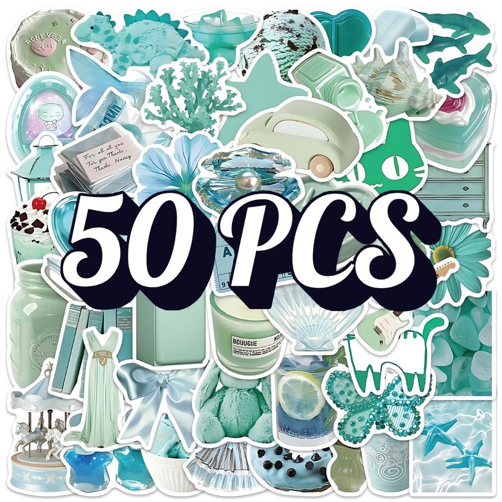 

Stiker Mint Green INS Sehari-hari – New Style, Waterproof Anti Air, Untuk Motor Helm Laptop HP Botol Minum Koper Buku Journal