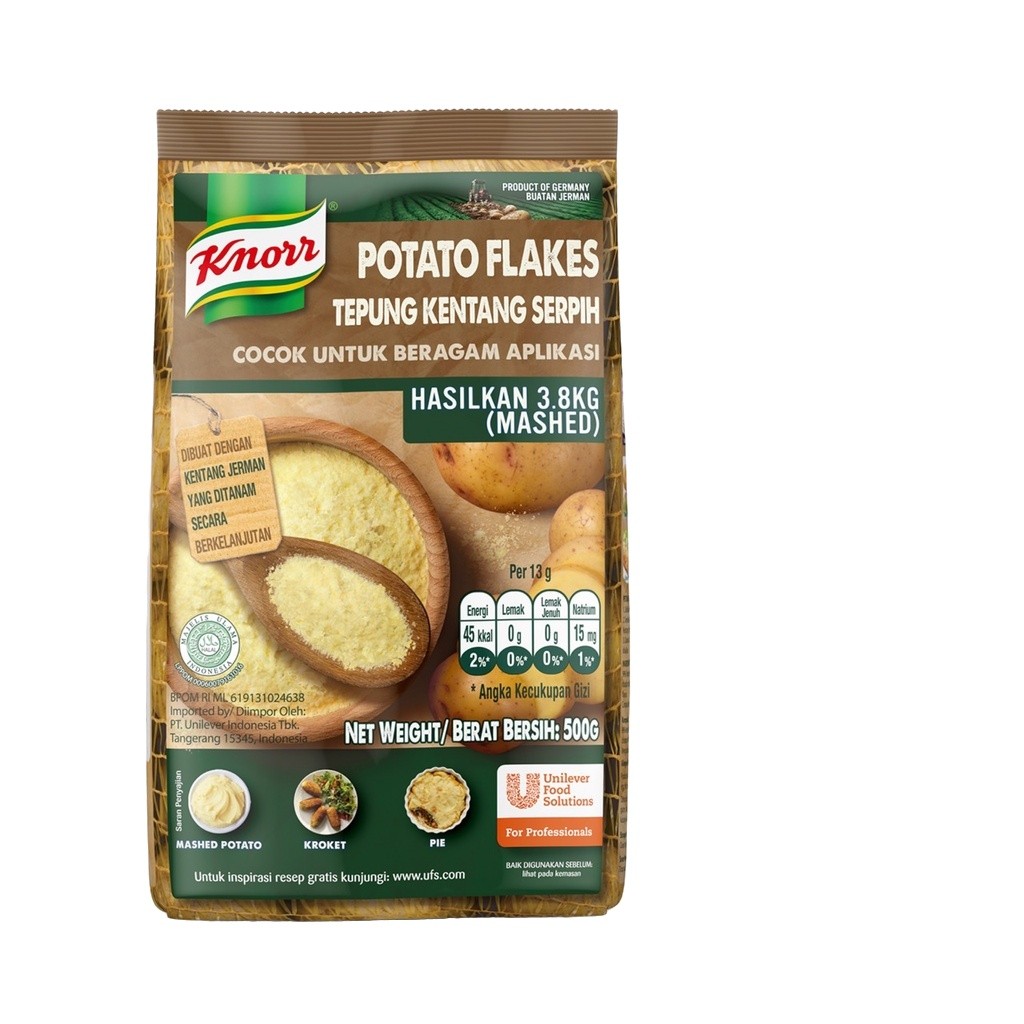 

KNORR POTATO FLAKE 500 GR