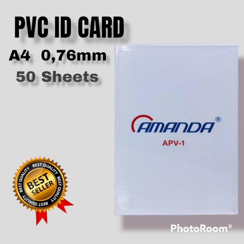 

Pvc id card Instant 50 sheet Tebal 0,76mm Inkjet A4 Bahan Pvc Id Card