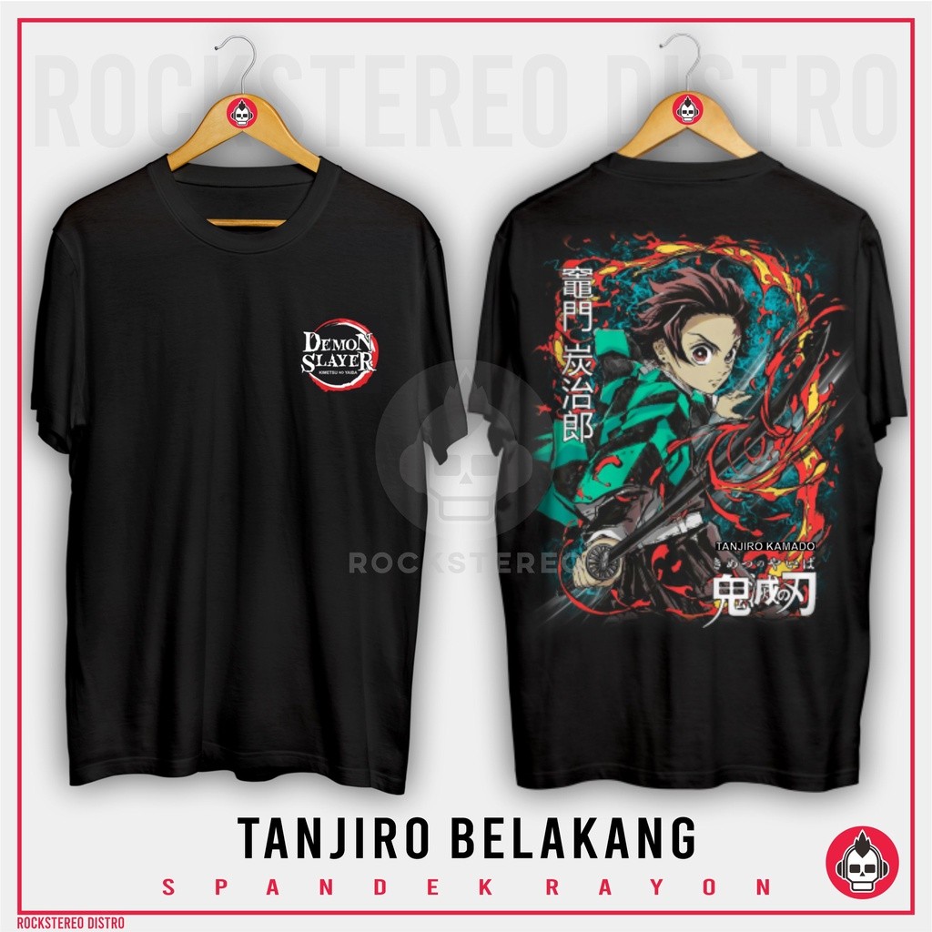 KAOS ANIME DISTRO -[ DEMON SLAYER / ZENITSU / NEZUKO ]-- TANJIRO KAMADO BELAKANG