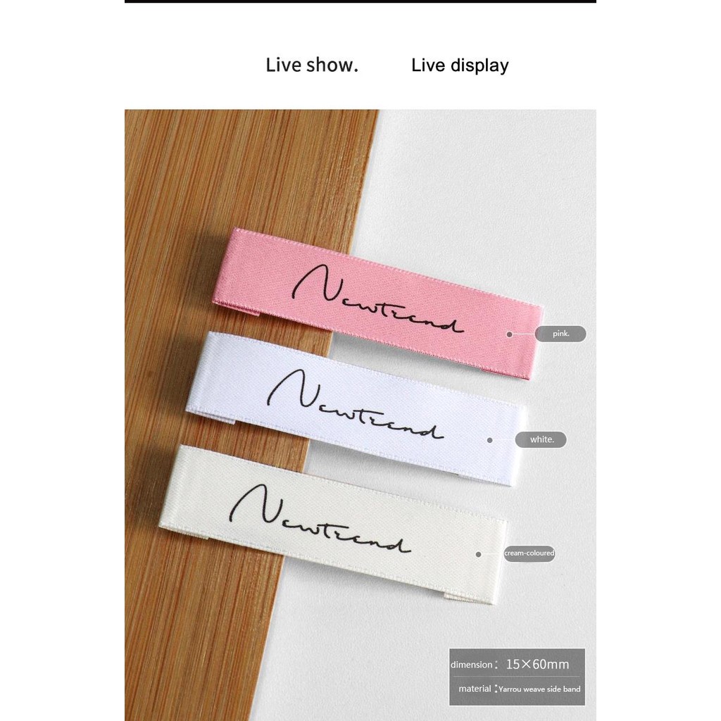 

High-end clothing store label customization advanced silk screen cloth main label customized clothes printing label design woven