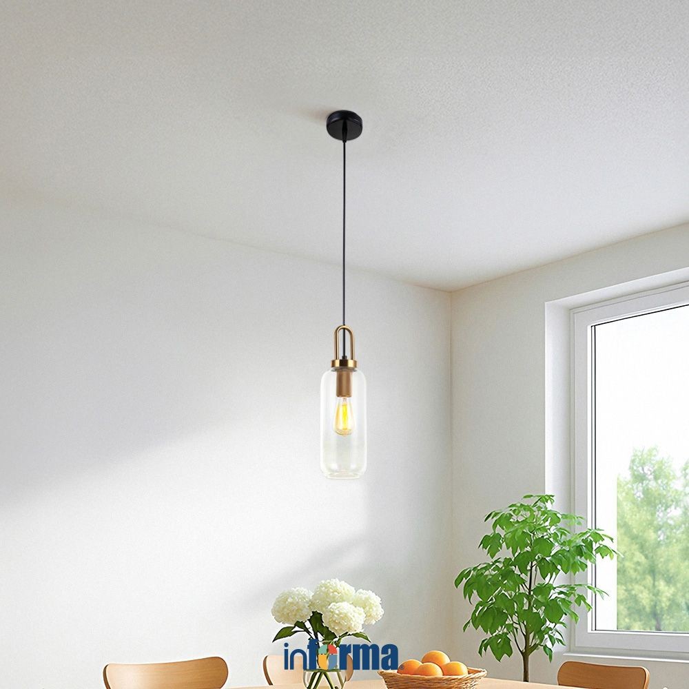 Informa 13x42 cm Hilston Lampu Gantung - Bronze Hanging Lamp Decorations Lighting Plafon Light Decor