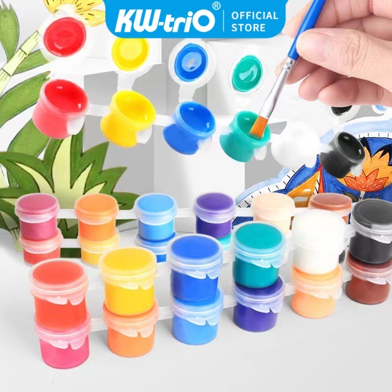 

3ml Cat Warna Akrilik 1 Set Acrylic Colour Set 6/12 Warna - Cat Akrilik Kanvas Lukis Canvas Paint