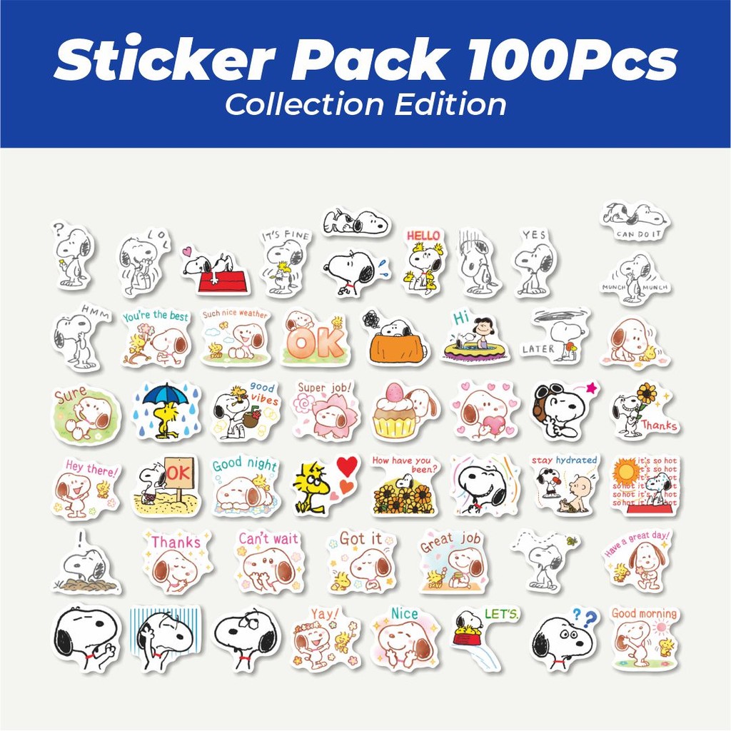 

Hot Stiker Kartun Snoopy V10 Lucu Anti Air Stikers Berperekat Waterproof Sticker Decal Buat Motor Helm Buku Journal Koper Casing HP Laptop Botol Minum