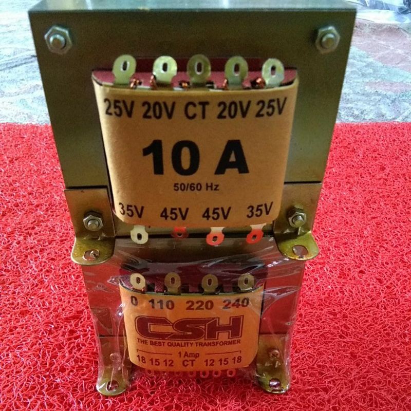 READY STOCK Trafo 10A CT 45V Merk CSH Tembaga Murni