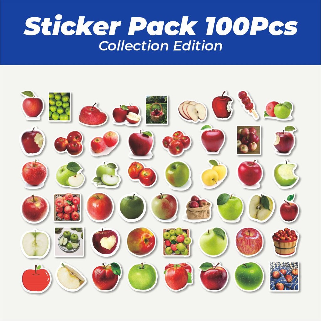 

Hot Stiker Buah Apel V1 Lucu Anti Air Stikers Berperekat Waterproof Sticker Decal Buat Motor Helm Buku Journal Koper Casing HP Laptop Botol Minum