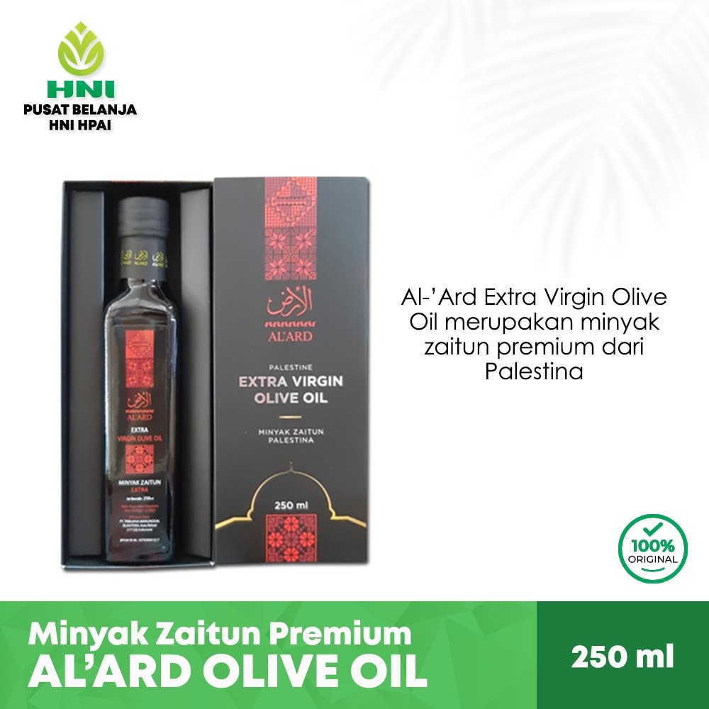 

AL'ARD HNI Extra Virgin Olive Oil 250 ml Minyak Zaitun Palestina Premium ORIGINAL