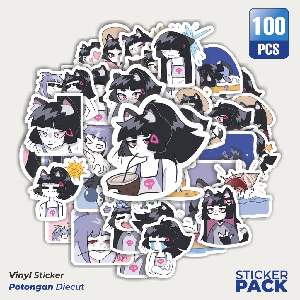 

Terbaru! 50 pcs Stiker Kartun Summer Zizi Cute Dekorasi Lucu Kreatif untuk Notebook, Skateboard, HP