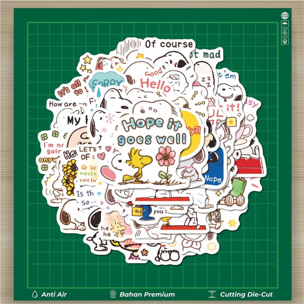 

HOT 50 PCS STIKER Stiker Kartun Snoopy V19 Stiker Fashion Cars Decal Dingin Kartu Album Custom Vinyl Anti Air- Sticker Aesthetic Buku Journal Koper Casing HP Tablet Laptop Helm Motor Botol Minum